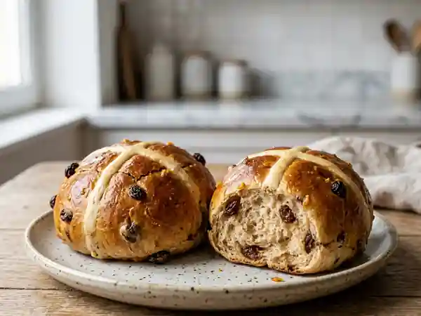 Buns moelleux aux épices façon Cross-buns - Photo de présentation