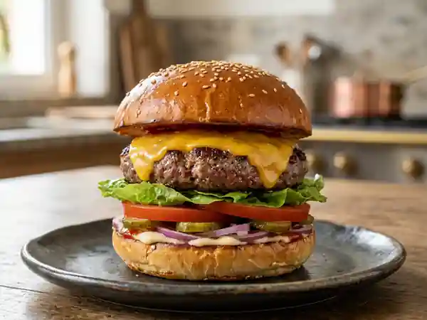 Burger Marraine au Cheddar Fondant - Photo de présentation