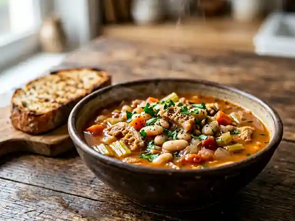 Busecca : Soupe traditionnelle aux tripes savoureuse - Photo de présentation