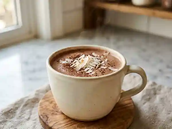 Cacao chaud onctueux à la noix de coco - Photo de présentation