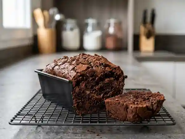 Cake intense au chocolat et pépites - Photo de présentation