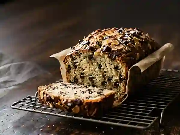 Cake amande et pépites chocolatées - Photo de présentation
