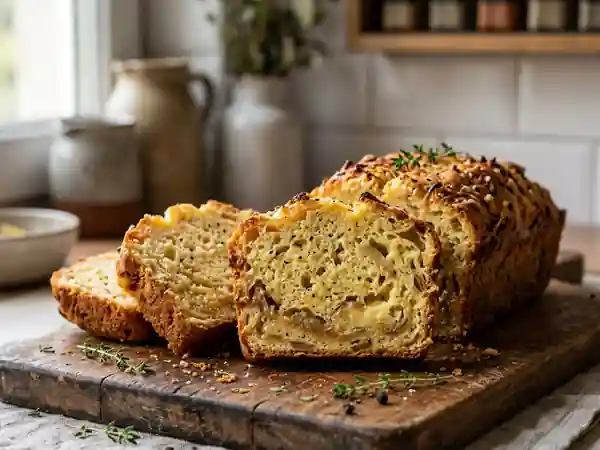 Cake fondant aux oignons caramélisés - Photo de présentation