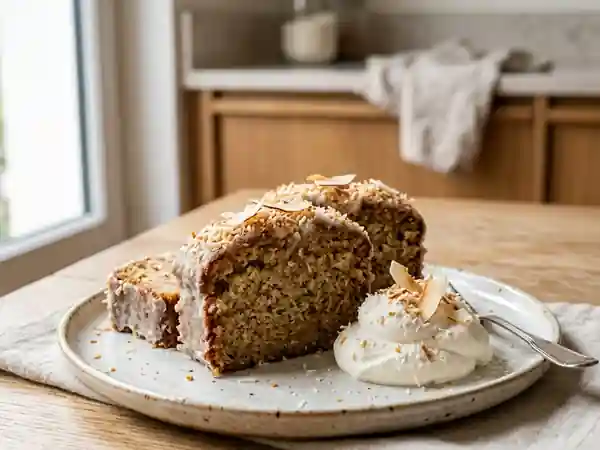 Cake glacé à la noix de coco : dessert frais et gourmand - Photo de présentation