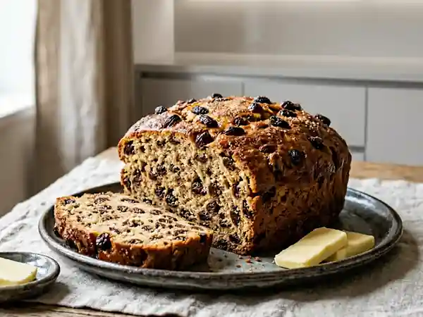 Cake irlandais traditionnel Barm Brack : recette facile et savoureuse - Photo de présentation