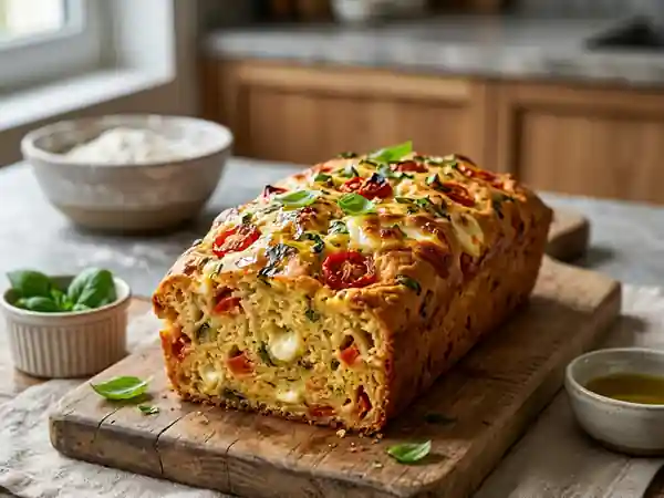 Cake italien moelleux à la tomate et mozzarella - Photo de présentation