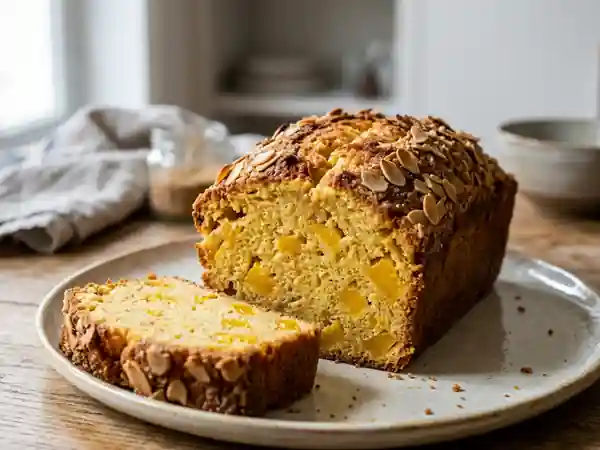 Cake Mangue Vanille et Amandes Croquantes - Photo de présentation