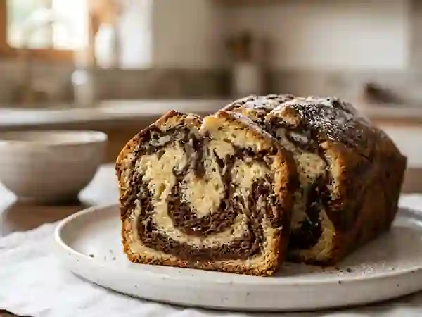 Cake Marbré Vanille et Cacao Fondant - Photo de présentation