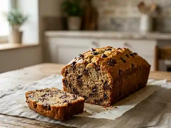 Cake Banane et Pépites de Chocolat Fondantes - Photo de présentation