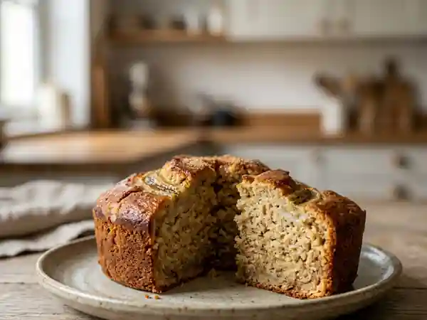 Cake moelleux à la banane facile et rapide pour une personne - Photo de présentation