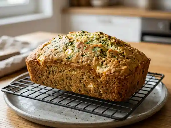 Cake moelleux feta et herbes du jardin - Photo de présentation