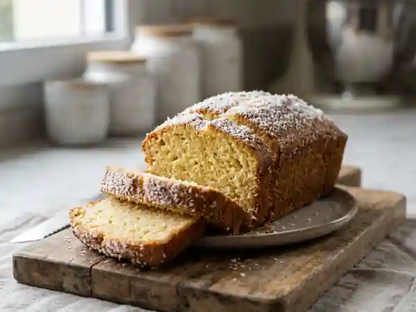 Cake moelleux à la noix de coco : recette facile et gourmande - Photo de présentation