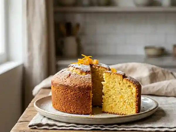 Cake moelleux à l'orange allégé : recette facile et gourmande - Photo de présentation