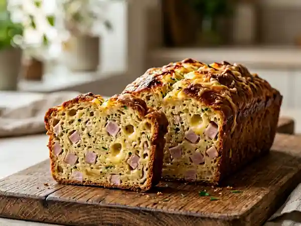 Cake moelleux jambon et fromage - Photo de présentation