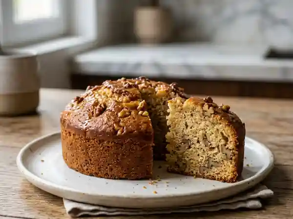 Cake moelleux au miel et noix : recette facile et gourmande - Photo de présentation