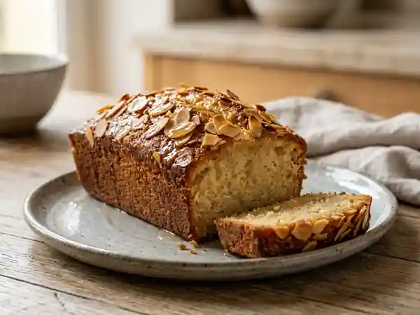 Cake fondant aux amandes et sirop vanillé - Photo de présentation