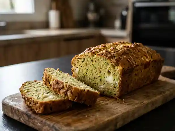 Cake moelleux aux courgettes et Carrés frais - Photo de présentation