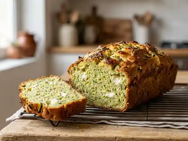 Cake moelleux aux courgettes et chèvre frais : recette facile et gourmande - Photo de présentation