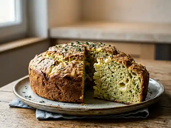 Cake fondant courgette et fromage frais - Photo de présentation