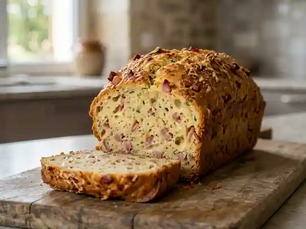 Cake moelleux aux lardons et fromage - Photo de présentation