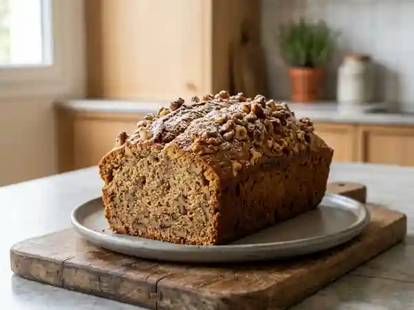 Cake moelleux aux noix gourmand - Photo de présentation