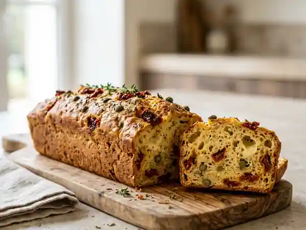 Cake Moelleux Tomates Séchées et Câpres - Photo de présentation