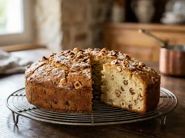 Cake moelleux brousse et noisettes croquantes - Photo de présentation