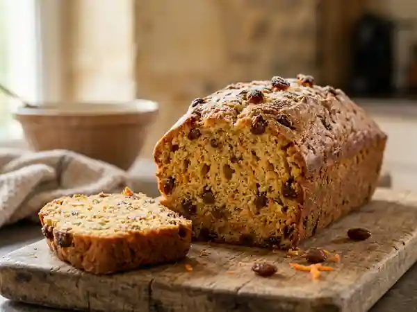 Cake moelleux carotte et raisins fondants - Photo de présentation