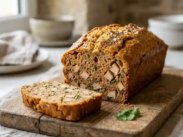 Cake moelleux de volaille au vin rouge et coriandre fraîche - Photo de présentation