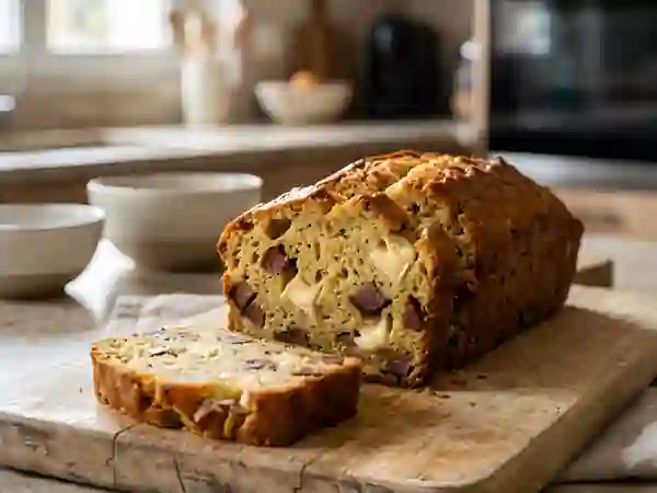 Cake normand andouille et camembert crémeux - Photo de présentation