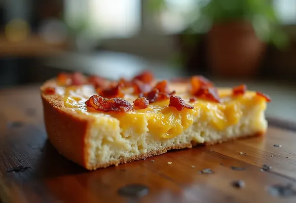 Cake salé au lard croustillant et fromage fondant