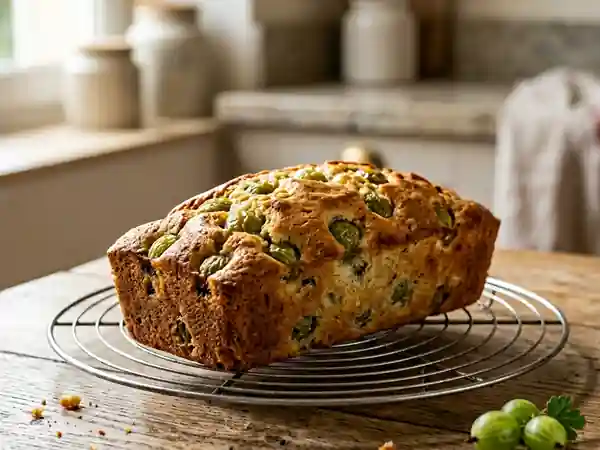 Cake Moelleux aux Groseilles Vertes et Fromage - Photo de présentation
