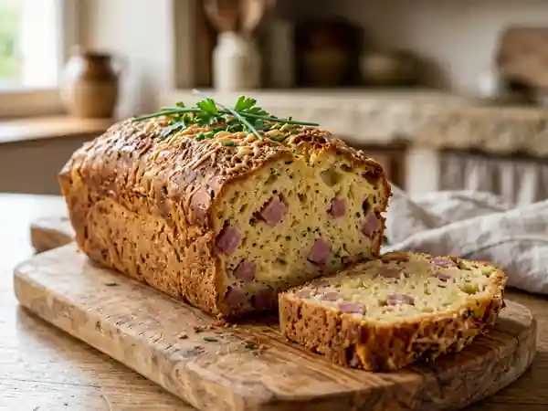 Cake salé gourmand à la saucisse de Morteau de Franche-Comté - Photo de présentation