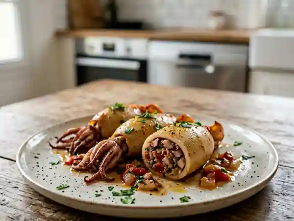 Calamars farcis à la provençale fondants - Photo de présentation