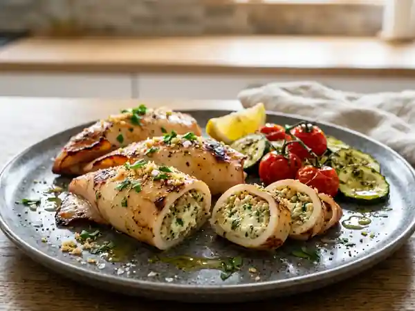 Calamars farcis au carré frais : recette gourmande et facile - Photo de présentation