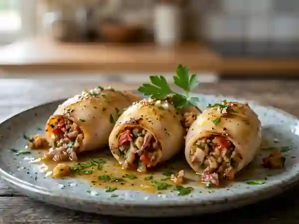 Calamars farcis au four à la provençale - Photo de présentation
