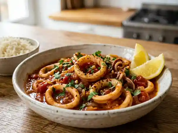 Calmars à la provençale : sauce tomate onctueuse - Photo de présentation