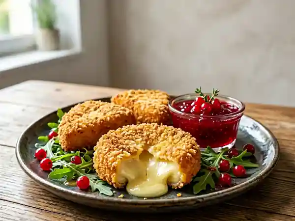 Camembert frit croustillant et gelée acidulée - Photo de présentation