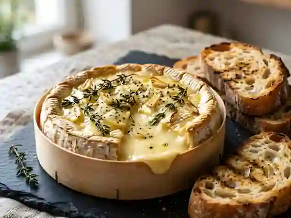 Camembert Rôti Coulant à l'Ail et au Thym - Photo de présentation