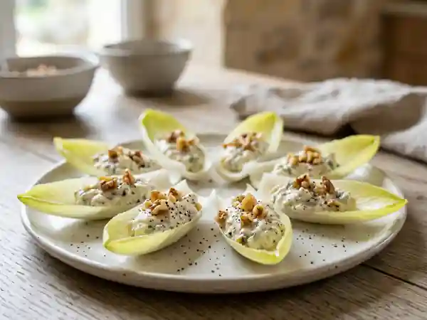 Canapés d'endives au roquefort : apéritif gourmand et facile - Photo de présentation