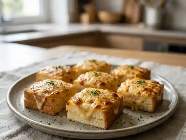 Canapés fondants à la béchamel et fromage - Photo de présentation