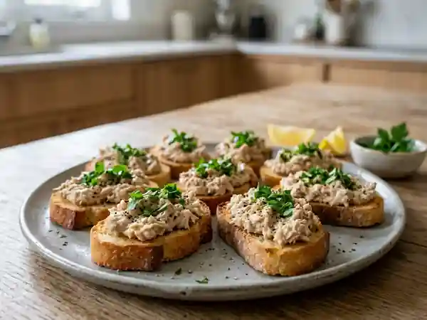 Toasts de foie de morue au beurre citronné - Photo de présentation