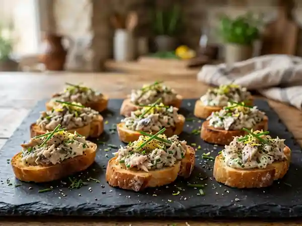 Toasts de sardines crémeux et citronnés - Photo de présentation