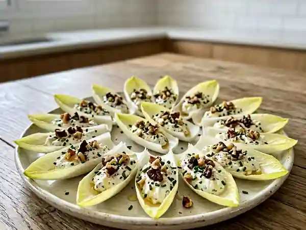 Barquettes d'endives croquantes au fromage frais - Photo de présentation