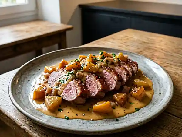 Canard à la normande aux pommes fondantes - Photo de présentation