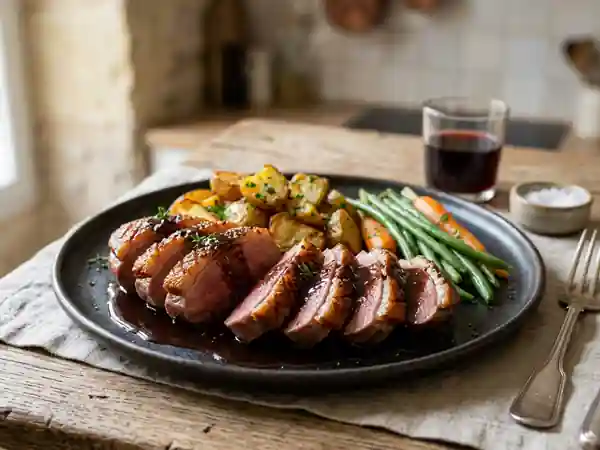 Canard au sang et sa sauce onctueuse - Photo de présentation