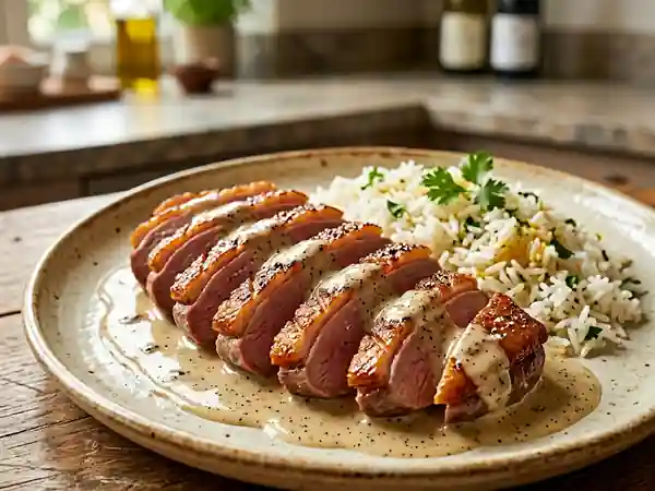 Canard fondant à la vanille de La Réunion : recette exotique et savoureuse - Photo de présentation