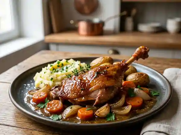 Canard Braisé à la Bière et Légumes Confits - Photo de présentation