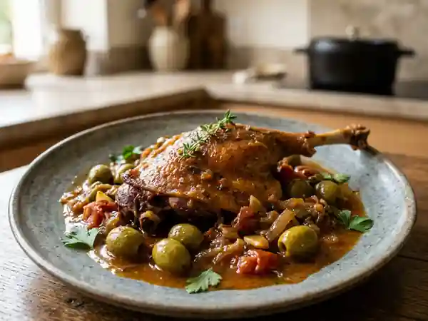 Canard aux Olives Fondant en Cocotte - Photo de présentation