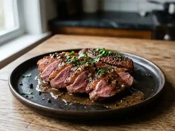 Magret de canard au poivre noir intense - Photo de présentation